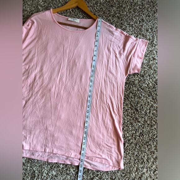 Zenana short sleeve pink top plus size 2X stretchy Essential - Picture 6 of 6